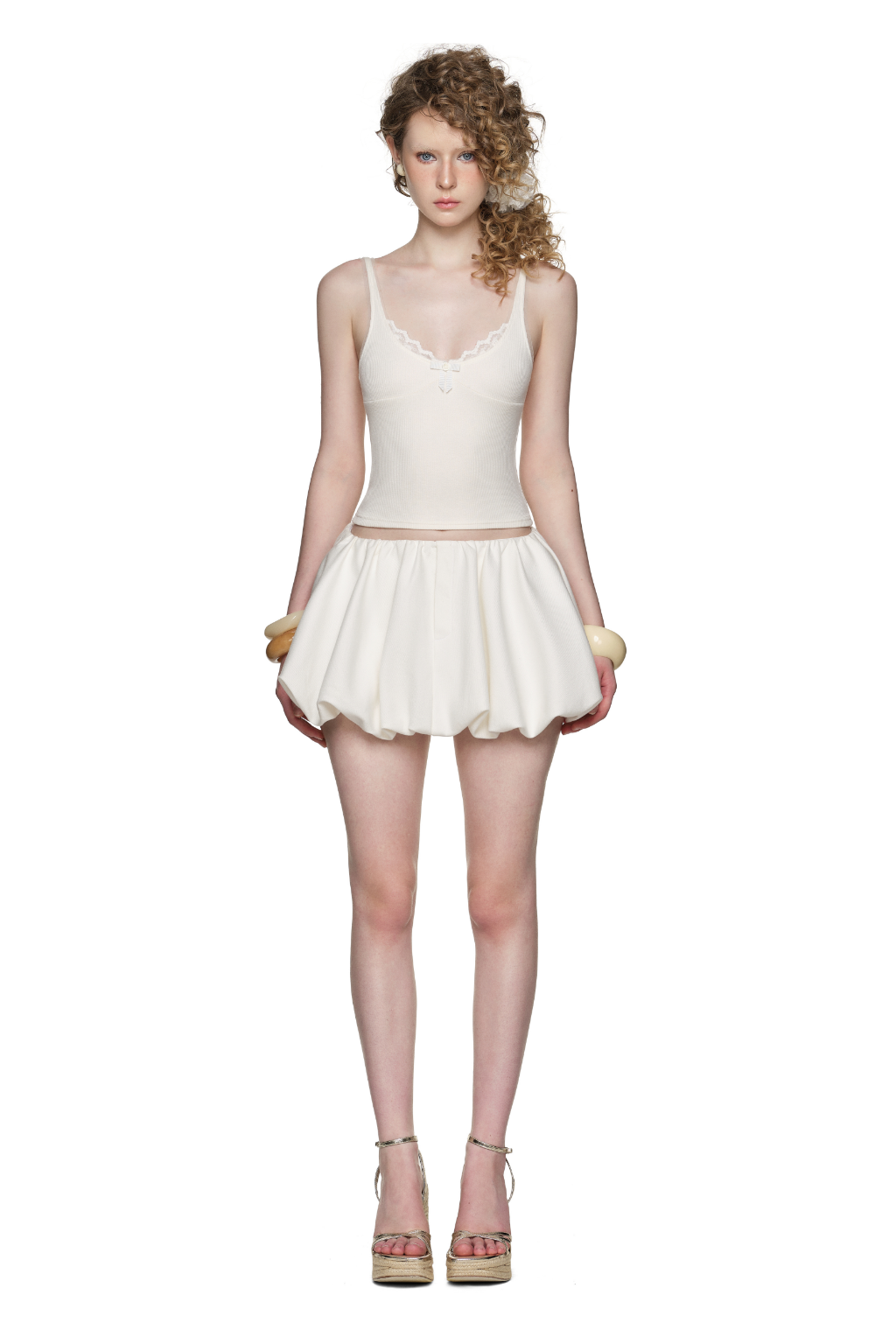 Sonnet Balloon Skirt (white)