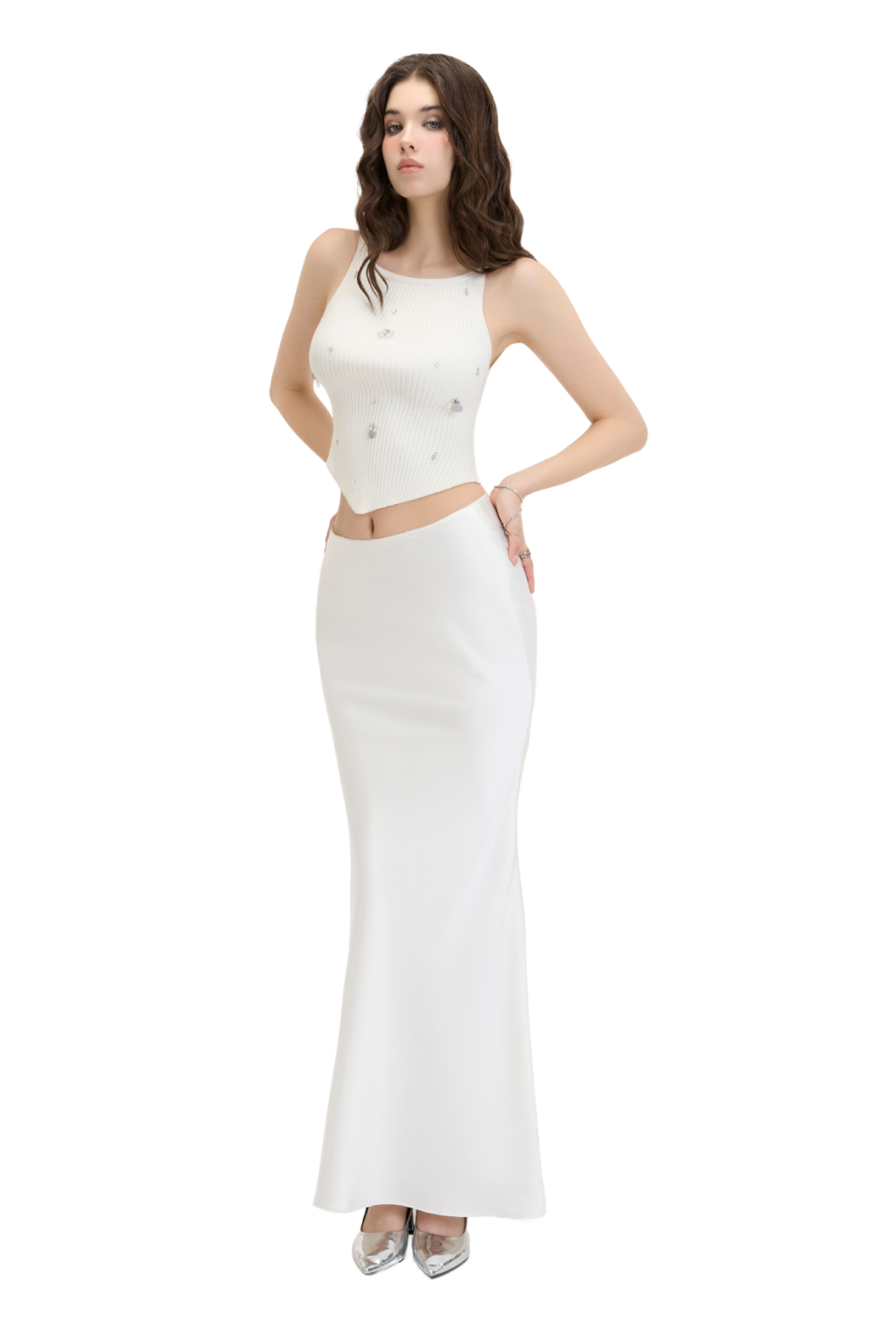 Gigi Long Skirt (white)